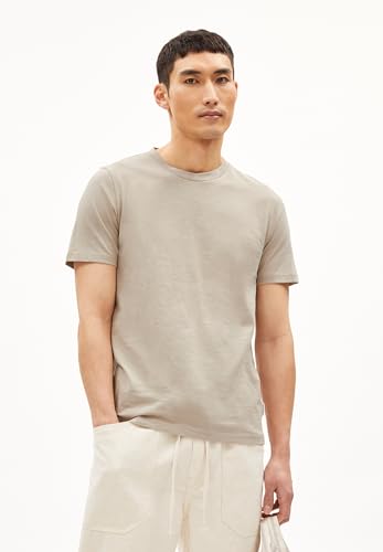 ARMEDANGELS Herren T-Shirt aus Bio-Baumwolle JAAMES Structure Regular Fit Sand Stone von ARMEDANGELS