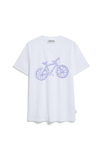 ARMEDANGELS JAAMES Cloud Bike - Herren L White Shirts T-Shirt Rundhalsausschnitt Regular Fit von ARMEDANGELS