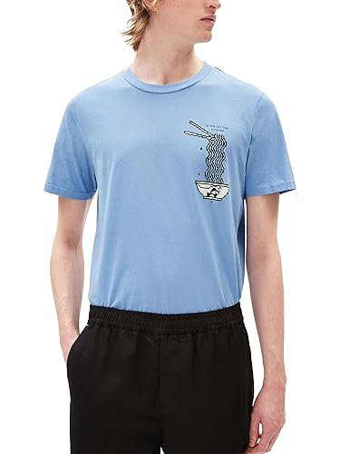 ARMEDANGELS JAAMES Fish Soup - Herren S Iceberg Blue Shirts T-Shirt Rundhalsausschnitt Regular Fit von ARMEDANGELS