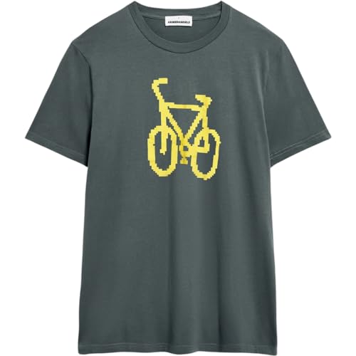 ARMEDANGELS JAAMES Fun Bike - Herren S Space Steel Shirts T-Shirt Rundhalsausschnitt Regular Fit von ARMEDANGELS