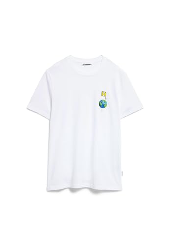 ARMEDANGELS JAAMES SAAVE - Herren M White Shirts T-Shirt Rundhalsausschnitt Regular Fit von ARMEDANGELS