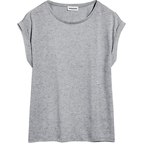 ARMEDANGELS JILAANA - Damen L Mid Grey Melange Shirts T-Shirt Rundhalsausschnitt Regular Fit von ARMEDANGELS