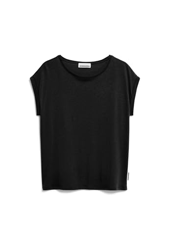 ARMEDANGELS Damen T-Shirt aus Tencel™ Lyocell Mix JILAANA Regular Fit Black von ARMEDANGELS