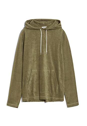 ARMEDANGELS KAALI Terry - Herren L Oliva Sweat Hoodie Rundhalsausschnitt Regular Fit von ARMEDANGELS