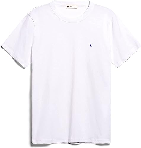 ARMEDANGELS LAARON - Herren L White Shirts T-Shirt Rundhalsausschnitt Relaxed Fit von ARMEDANGELS