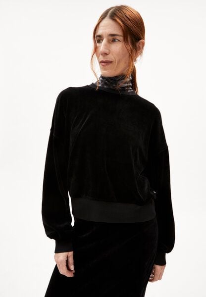 ARMEDANGELS LEDIANAA - Damen Sweatshirt Oversized Fit aus Samt von ARMEDANGELS