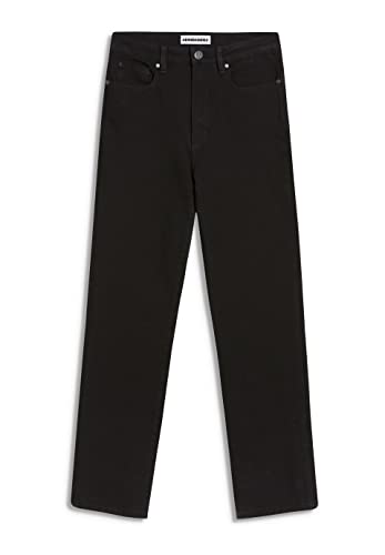 ARMEDANGELS Damen Slim Leg High Waist aus Bio-Baumwoll Mix LEJAANI Slim Fit Rinse Black von ARMEDANGELS