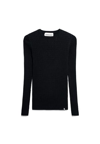 ARMEDANGELS LELIAAS - Damen M Black Strick Pullover Rundhalsausschnitt Fitted von ARMEDANGELS