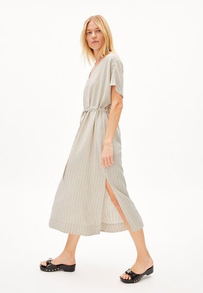 ARMEDANGELS MAAHALIANA LINO STRIPES - Damen Webkleid Relaxed Fit aus Leinen-Mix von ARMEDANGELS