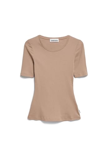 ARMEDANGELS MAAIA VIOLAA - Damen XS Cinnamon Dust Shirts T-Shirt Rundhalsausschnitt Fitted von ARMEDANGELS