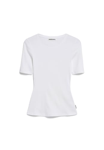 ARMEDANGELS MAAIA VIOLAA - Damen XS White Shirts T-Shirt Rundhalsausschnitt Fitted von ARMEDANGELS