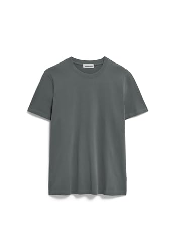 ARMEDANGELS Herren Heavyweight T-Shirt aus recyceltem Baumwoll Mix MAARKOS Relaxed Fit Space Steel von ARMEDANGELS