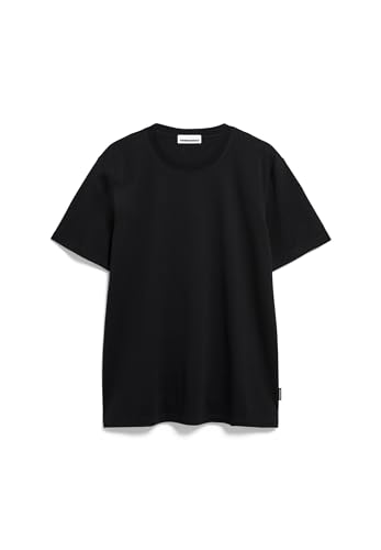 ARMEDANGELS MAARKOS MERC Premium - Herren L Black Shirts T-Shirt Rundhalsausschnitt Relaxed Fit von ARMEDANGELS