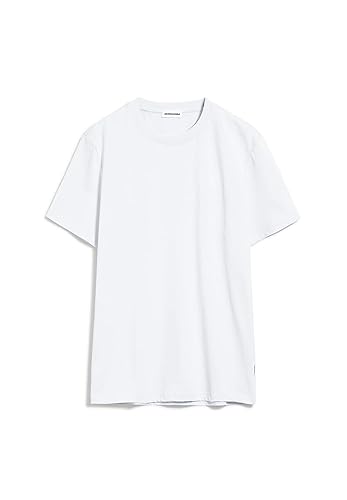 ARMEDANGELS MAARKOS - Herren M White Shirts T-Shirt Rundhalsausschnitt Relaxed Fit von ARMEDANGELS