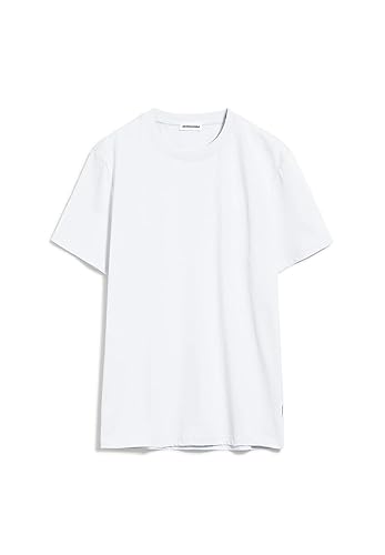 ARMEDANGELS MAARKOS - Herren S White Shirts T-Shirt Rundhalsausschnitt Relaxed Fit von ARMEDANGELS