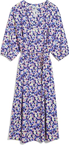 ARMEDANGELS MADITHAA Multi FLORAL - Damen Webkleid Oversized Fit aus Tencel™ Lyocell XS Light Lime Kleider Web V-Neck Oversize von ARMEDANGELS