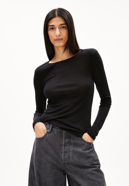 ARMEDANGELS MAIAA WOOL BLEND - Damen Longsleeve Slim Fit aus Bio-Woll Mix von ARMEDANGELS