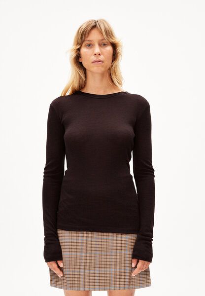 ARMEDANGELS MARIAA ANNAA - Damen Longsleeve Slim Fit aus TENCEL Lyocell-Woll Mix von ARMEDANGELS