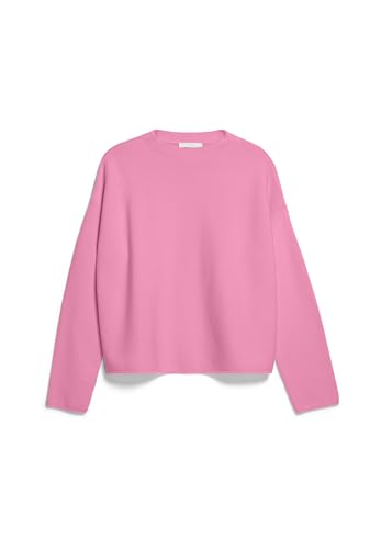 ARMEDANGELS MERINAA Links Links - Damen L Pink Me Up Strick Pullover Mock-Ausschnitt Loose Fit von ARMEDANGELS