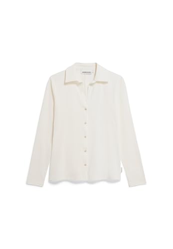ARMEDANGELS Damen Bluse aus Bio-Baumwoll Mix NALAANNIA Blouse Slim Fit Oatmilk von ARMEDANGELS