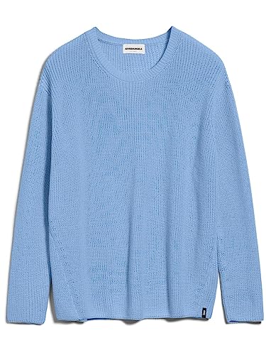 ARMEDANGELS NURIAAS - Damen L Iceberg Blue Strick Pullover Rundhalsausschnitt Loose Fit von ARMEDANGELS