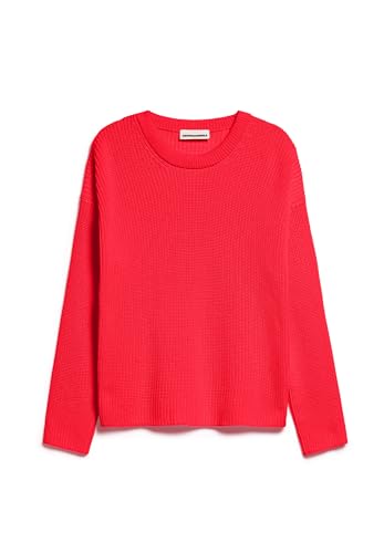 ARMEDANGELS NURIAAS - Damen L Red Alert Strick Pullover Rundhalsausschnitt Loose Fit von ARMEDANGELS