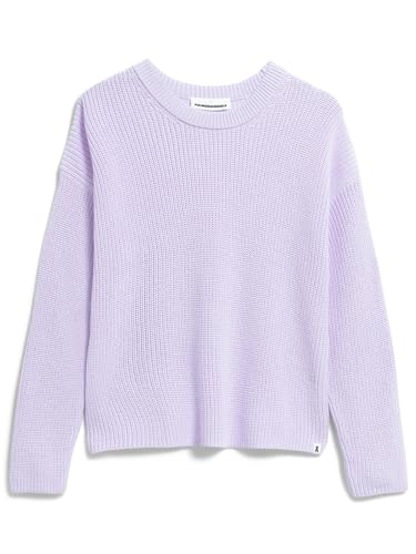 ARMEDANGELS NURIAAS - Damen M Lavender Light Strick Pullover Rundhalsausschnitt Loose Fit von ARMEDANGELS