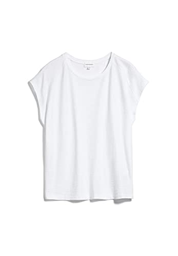 ARMEDANGELS ONELIAA - Damen XL White Shirts T-Shirt Rundhalsausschnitt Loose Fit von ARMEDANGELS