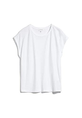 ARMEDANGELS ONELIAA - Damen XXL White Shirts T-Shirt Rundhalsausschnitt Loose Fit von ARMEDANGELS