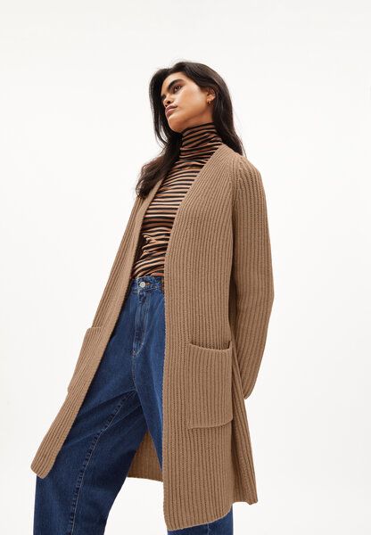 ARMEDANGELS OLIDAA RIBBED - Damen Cardigan Loose Fit aus Bio-Woll-Mix (recycled) von ARMEDANGELS