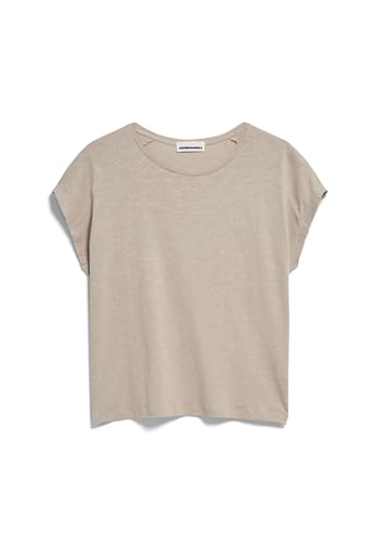 ARMEDANGELS ONELIAA - Damen L Sand Stone Shirts T-Shirt Rundhalsausschnitt Loose Fit von ARMEDANGELS