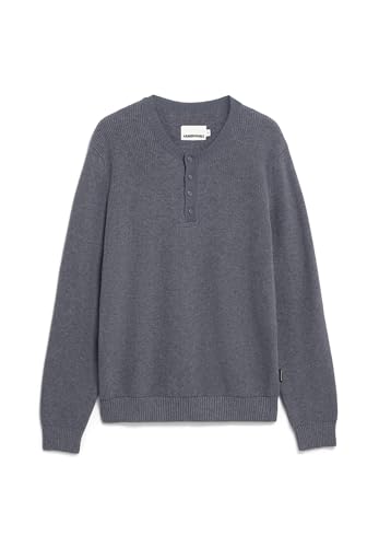 ARMEDANGELS Herren Pullover Regular Fit aus Bio-Merinowoll Mix SAANTIAGO Regular Fit Mid Grey Melange von ARMEDANGELS