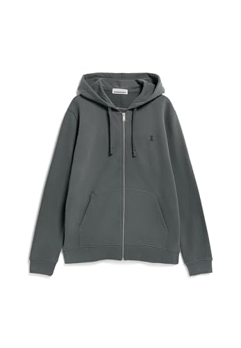 ARMEDANGELS Herren Sweatjacke aus Bio-Baumwoll Mix SAROMIAAN Comfort Regular Fit Space Steel von ARMEDANGELS