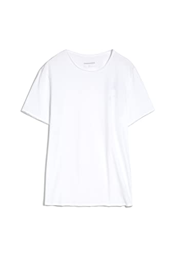 ARMEDANGELS STIAAN - Herren L White Shirts T-Shirt Rundhalsausschnitt Regular Fit von ARMEDANGELS