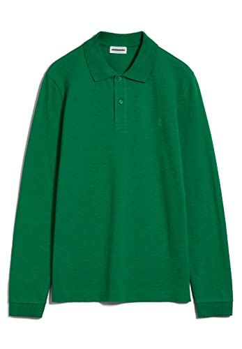 ARMEDANGELS TAABAO - Herren L Flash Green Shirts Polo Rundhalsausschnitt Regular Fit von ARMEDANGELS