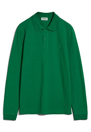 ARMEDANGELS TAABAO - Herren M Flash Green Shirts Polo Rundhalsausschnitt Regular Fit von ARMEDANGELS