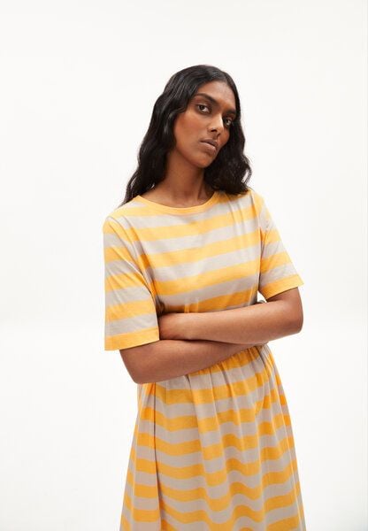ARMEDANGELS TAAKY BLOCK STRIPES - Damen Jerseykleid Loose Fit aus Bio-Baumwolle von ARMEDANGELS
