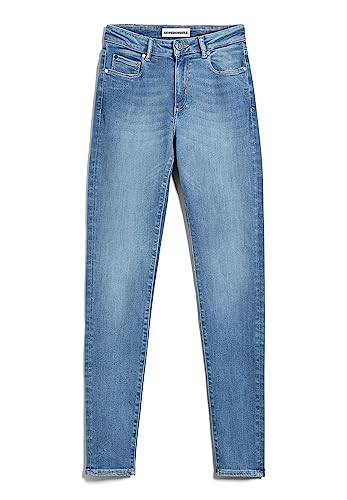 ARMEDANGELS Damen Skinny Jeans Mid Waist Bio-Baumwoll Mix X-Stretch TILLAA Skinny Fit Sky Blue von ARMEDANGELS