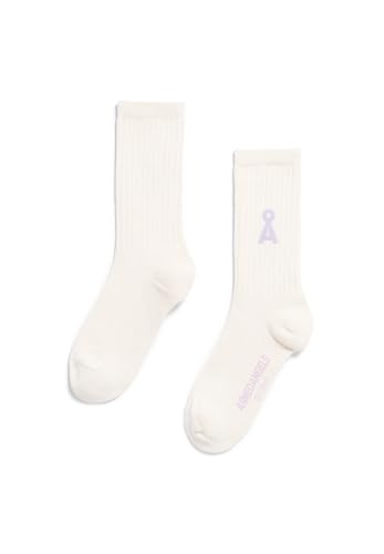 ARMEDANGELS Unisex Socken aus Bio-Baumwolle SAAMUS BOLD Oatmilk-lavender Light von ARMEDANGELS