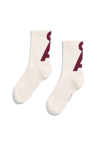 ARMEDANGELS Unisex Socken aus Bio-Baumwoll Mix SAAMUS SHORT Oatmilk-cranberry Juice von ARMEDANGELS
