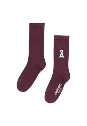 ARMEDANGELS Unisex Socken aus Bio-Baumwolle SAAMUS BOLD Dark Cranberry von ARMEDANGELS