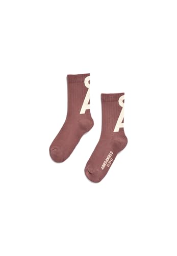 ARMEDANGELS Unisex Socken aus Bio-Baumwolle SAAMUS SHORT Dark Berry-pale Peach von ARMEDANGELS