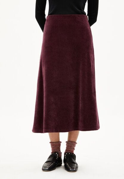 ARMEDANGELS VOLAGAA VELVET - Damen Jerseyrock aus Bio-Baumwoll Mix von ARMEDANGELS