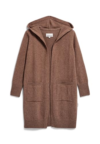 ARMEDANGELS Damen Strickjacke Relaxed Fit aus Bio-Woll Mix WARMAA Relaxed Fit Cinnamon Dust Melange von ARMEDANGELS