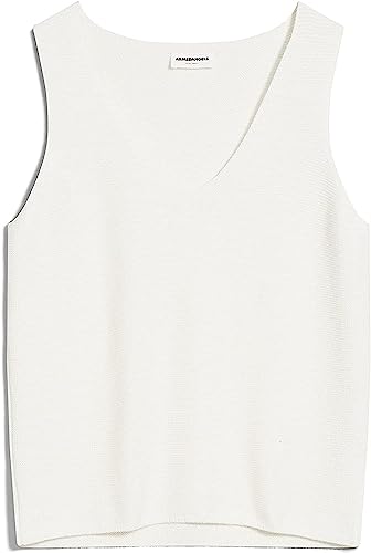 ARMEDANGELS WILMAA - Damen XL Off White Strick Top V-Ausschnitt Regular Fit von ARMEDANGELS