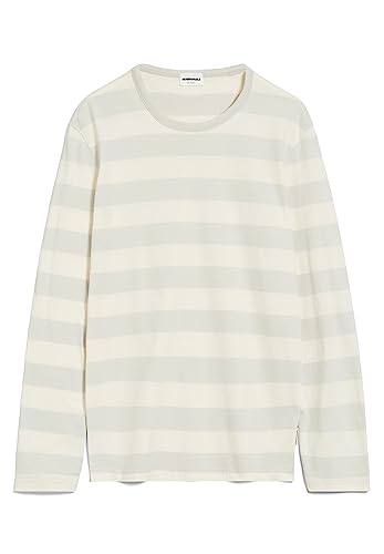 ARMEDANGELS YOHAAN Bold Stripes - Herren M Luna Rock-Oatmilk Shirts Longsleeve Rundhalsausschnitt Regular Fit von ARMEDANGELS