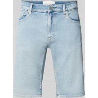 Armedangels Jeansshorts in unifarbenem Design Modell 'NAAILO HEMP' in Bleu, Größe 32 von ARMEDANGELS