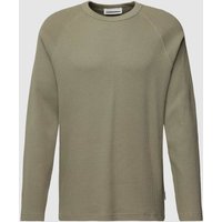 Armedangels Longsleeve mit Strukturmuster in Khaki, Größe M von ARMEDANGELS