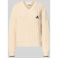 Armedangels Loose Fit Strickpullover aus reiner Baumwolle Modell 'CAARLAS STRUCTURE' in Offwhite, Größe XL von ARMEDANGELS