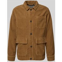 Armedangels Regular Fit Hemdjacke aus reiner Baumwolle Modell 'AVAAN' in Camel, Größe L von ARMEDANGELS